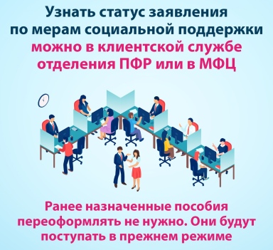 Как узнать о статусе заявления по мерам соцподдержки, переданным в ПФР из соцзащиты