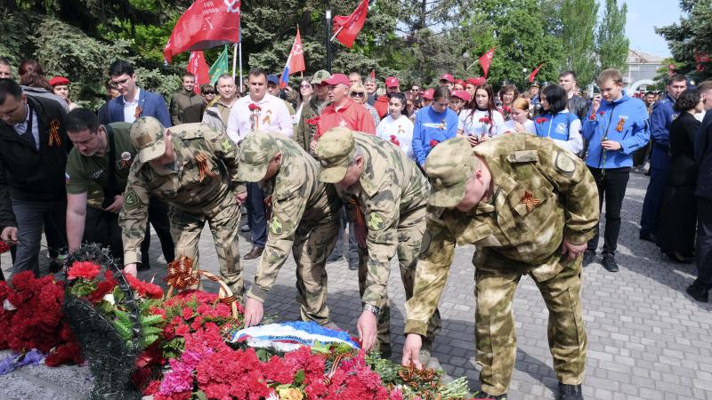 При участии Росгвардии в Херсонской области состоялось празднование Дня Победы