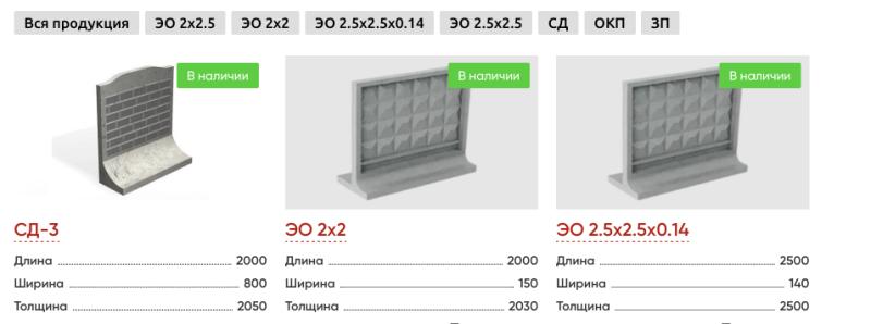 Самостоящие железобетонные заборы от компании 