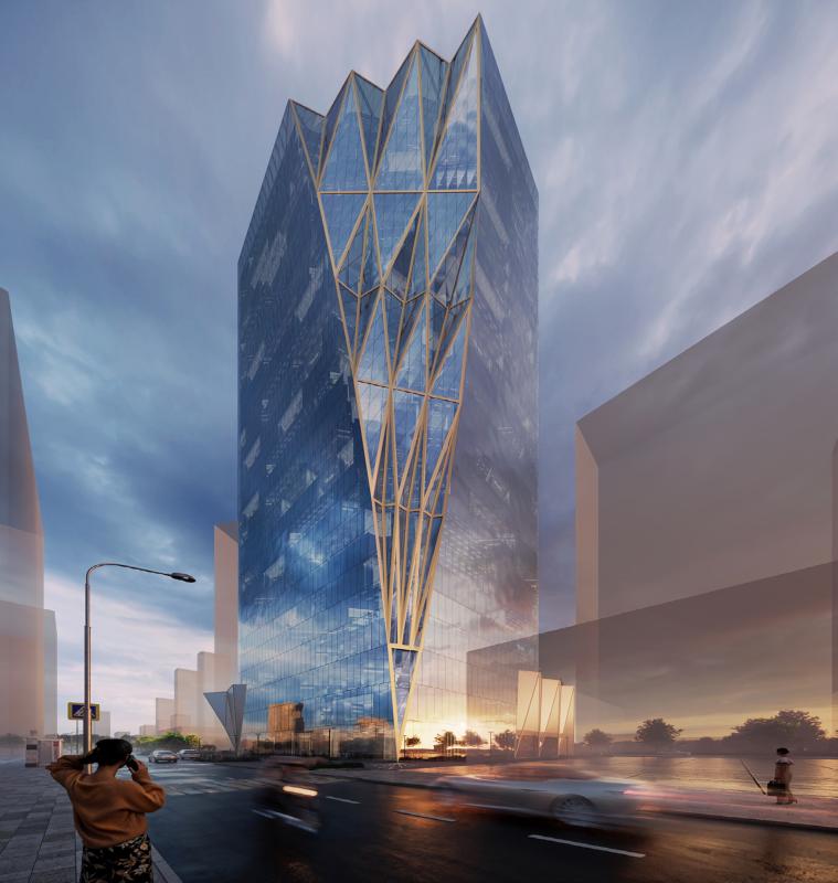 Началось строительство бизнес-центра в районе Северного речного порта